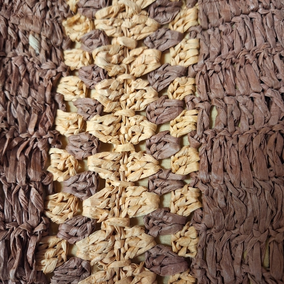 NEW Free People heatwave crossbody woven raffia mini bag in Tan Lines - Picture 7 of 12